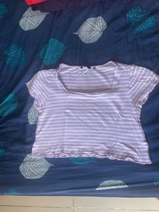Striped Cropped Tee