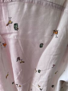 Cute plus Size Shirt With Cocktail Print