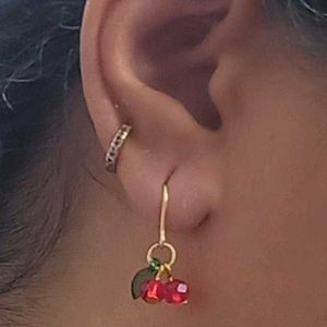 Handmade Small Cherry Earrings