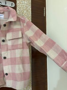Cute Pink Plaid Shacket