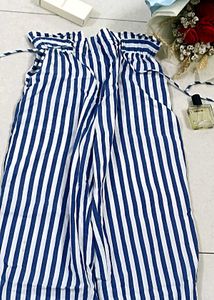 White And Blue Pinterest Long Pants With Pockets ❤