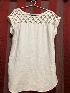 Express White Short Sleeve Top
