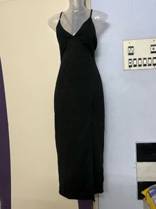 Sleek Black Corset One Piece Dress