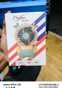 Robot Shape Hand Fan 3 Speed Mode With Cable