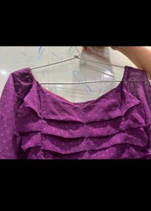 Purple Ruffle Top