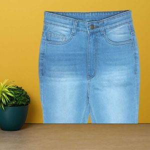 women blue straight jeans size 24 (O-22)