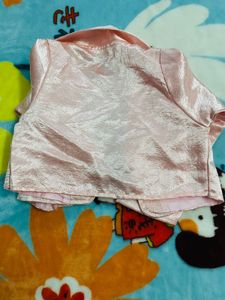 Beautiful Baby Girls Frock With Shining Jacket