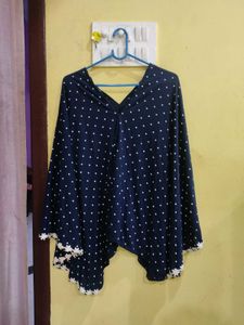 Polka Dot Poncho Top