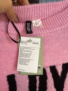 H&amp;M NEW Pink Oversized Jumper /Size-S
