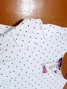 Polka Dot Tiered Tunic Top