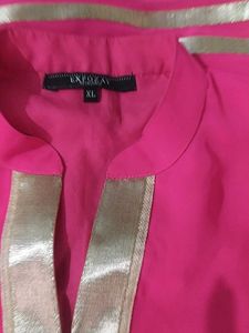 Elegant Pink &amp; Gold Kurta