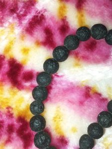 Black Lava Stone adjustable Bracelet