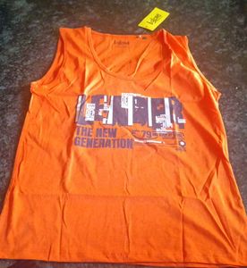 Orange Graphic T-Shirt (Sleeveless)