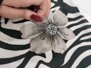 Zebra Print Floral Top