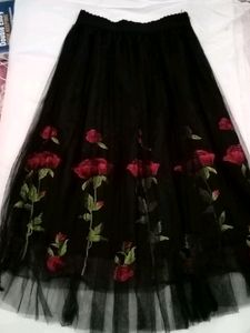 Netted Black Skirt