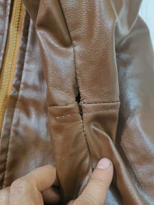 Brown Leather Look Jacket