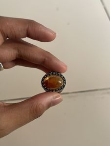 Vintage Akik Stone Ring