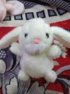 🐇Pink and white Bunny Plush Keychains🐰🥕
