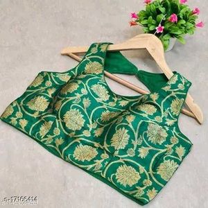 Green & Gold Floral Blouse