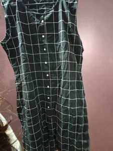 Checked Sleeveless Dress