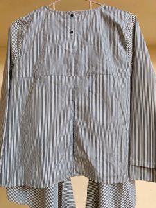 Striped Embroidered Blouse