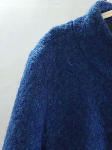 Elegant Blue Button-Down Coat