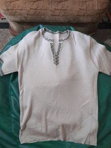 Woven Top, Patterned Neckline, 36&#34; Unused Soft