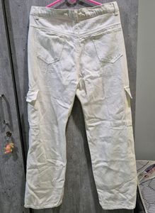 White Cargo Pant