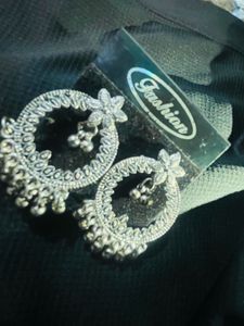 Silver Jhumka Earrings