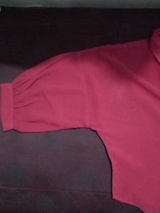 Red Sheer Blouse