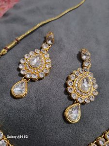 Golden Necklace And Earings Set