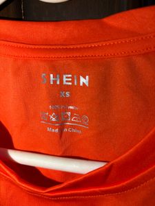SHEIN Bright Orange Crop Top