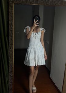 NEW LOOK Frill Mini dress with corset drop waist