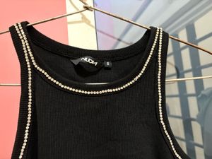 NBD Black Embellished Tank Top