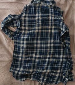 Cut Out Shoulder Shirt Checks Print