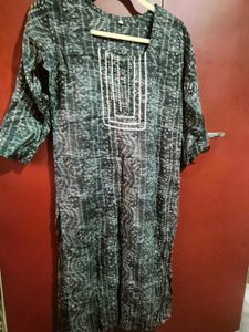 Elegant Black Printed Kurta