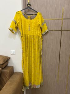 Yellow Embroidered Kurta Set