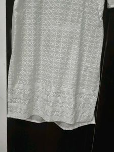 White Embroidered Kurti