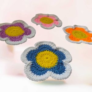 Crochet Flower Coasters (Set of 4)