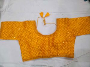 Yellow Embroidered Blouse