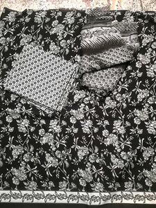 Crepe Senthetic Dress Material