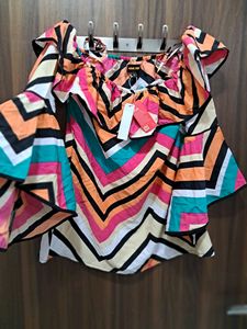 Cold shoulder top With Bell Sleeves