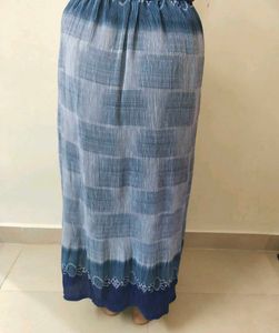 Daily wear Blue &amp; White Floral Skirt✨