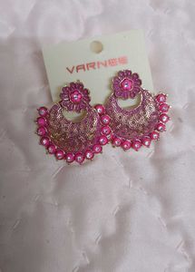 Pink & Gold Statement Earrings