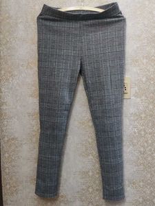 Gray Plaid Jeggings For Winters