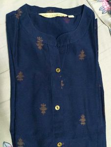 Navy Printed Kurti