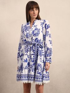 FLORAL TIERED MINI DRESS