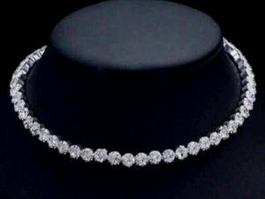 Single Line Golden Stone Choker Necklace