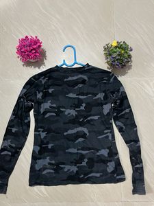 Camo Long Sleeve V-Neck Tee