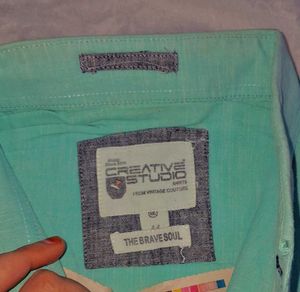 Men's Mint Green Casual Shirt